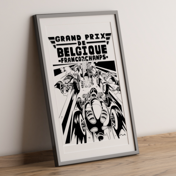 Affiche Dessin Grand Prix de belgique