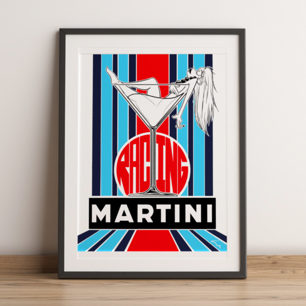 Affiche Dessin Martini Racing Décoration Vintage