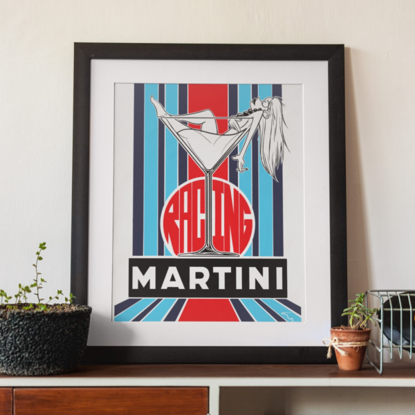 Affiche Dessin Martini Racing Décoration Vintage